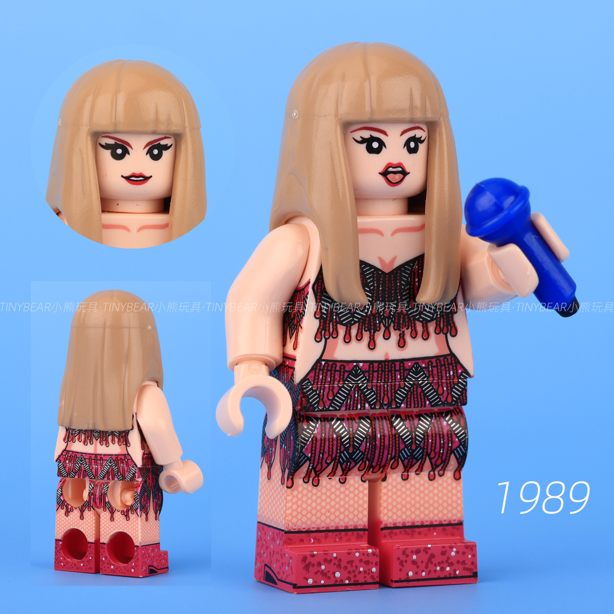 Taylor Swift Eras Tour Outfit LEGO Minifigure Building Blocks