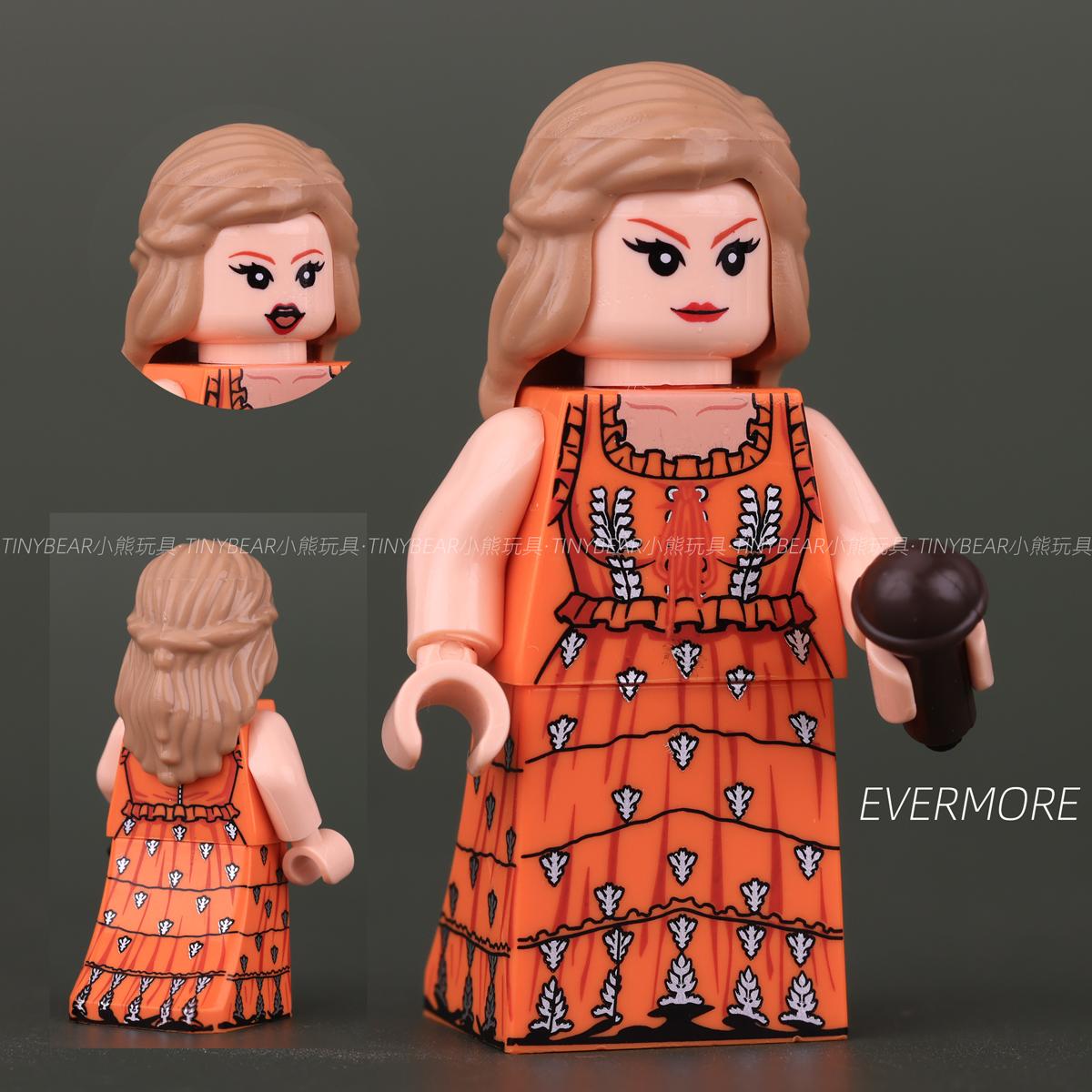 Taylor Swift Eras Tour Outfit LEGO Minifigure Building Blocks