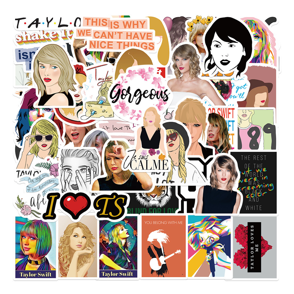 50-Piece TS-Inspired Sticker Pack for Journals, Luggage & More