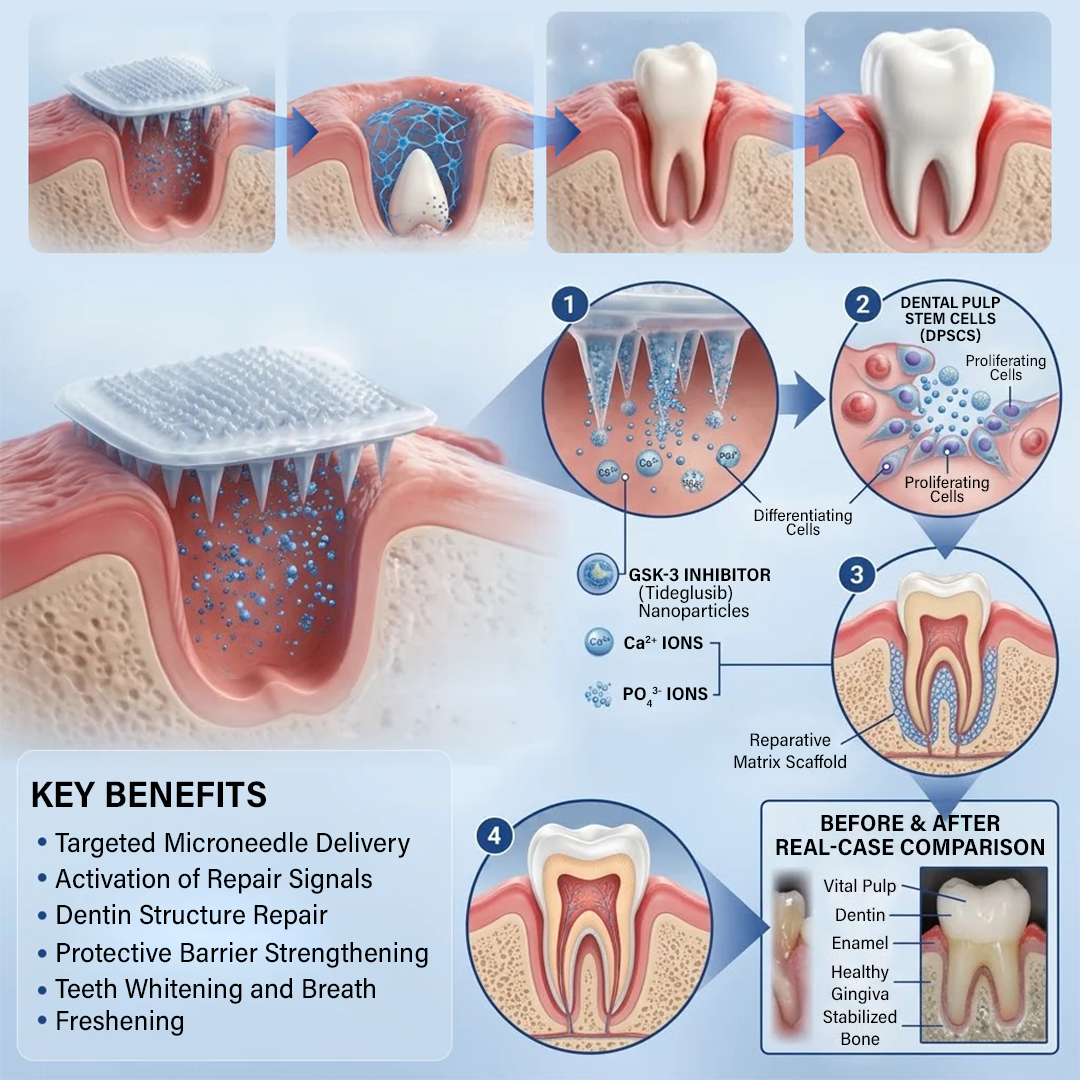 gvahq® Tooth & Gum Repair Fast-Dissolving Microneedle Patch — 5