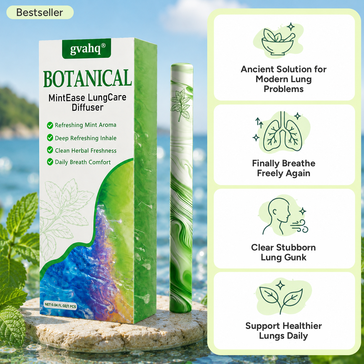 gvahq® Botanical MintEase LungCare Diffuser — 1