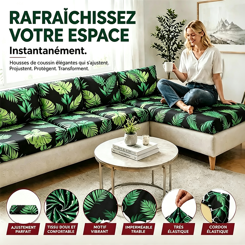 Housses de coussins pour canapé d’extérieur de patio Tropical Luxe