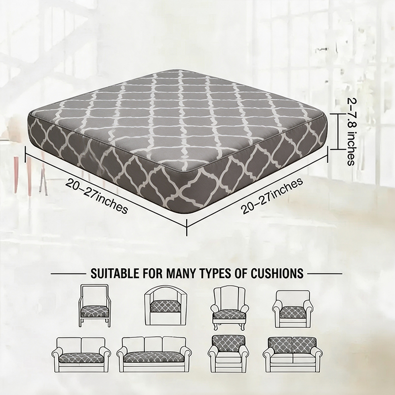 Cushion cover size guide for different sofa cushions