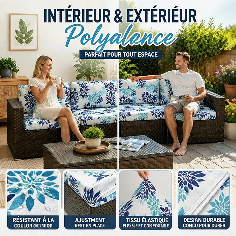 🛋️ Housses de coussin pour canapé de terrasse extérieur 🔥 LIVRAISON GRATUITE