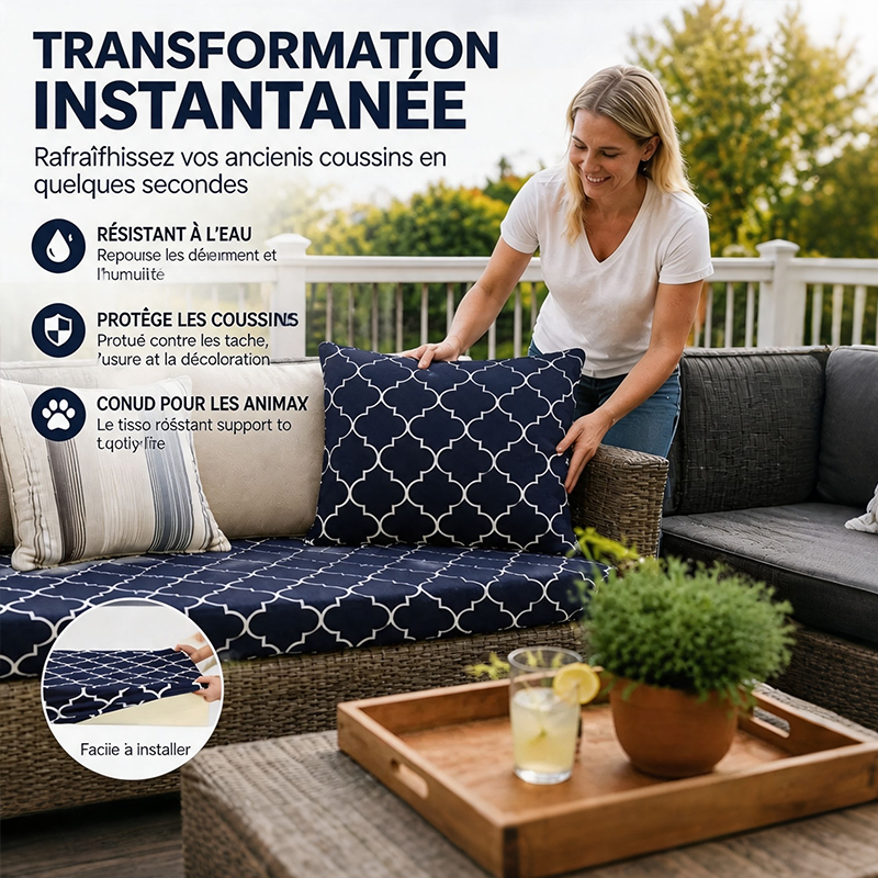 🛋️ Housses de coussin pour canapé de terrasse extérieur 🔥 LIVRAISON GRATUITE