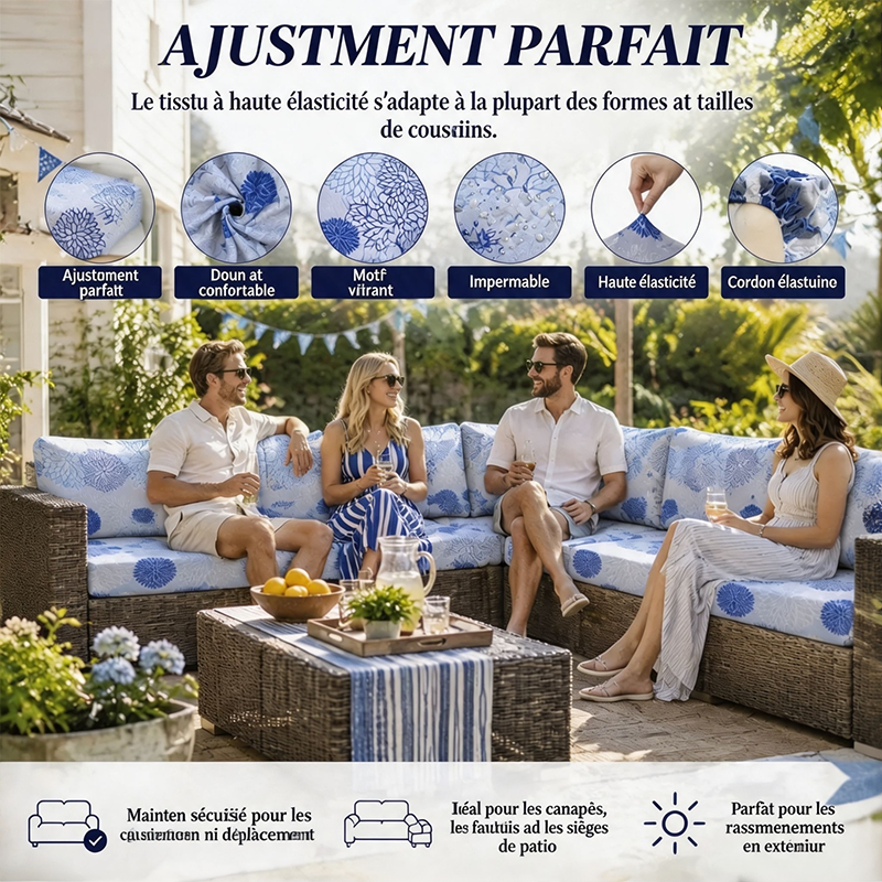 🛋️ Housses de coussin pour canapé de terrasse extérieur 🔥 LIVRAISON GRATUITE
