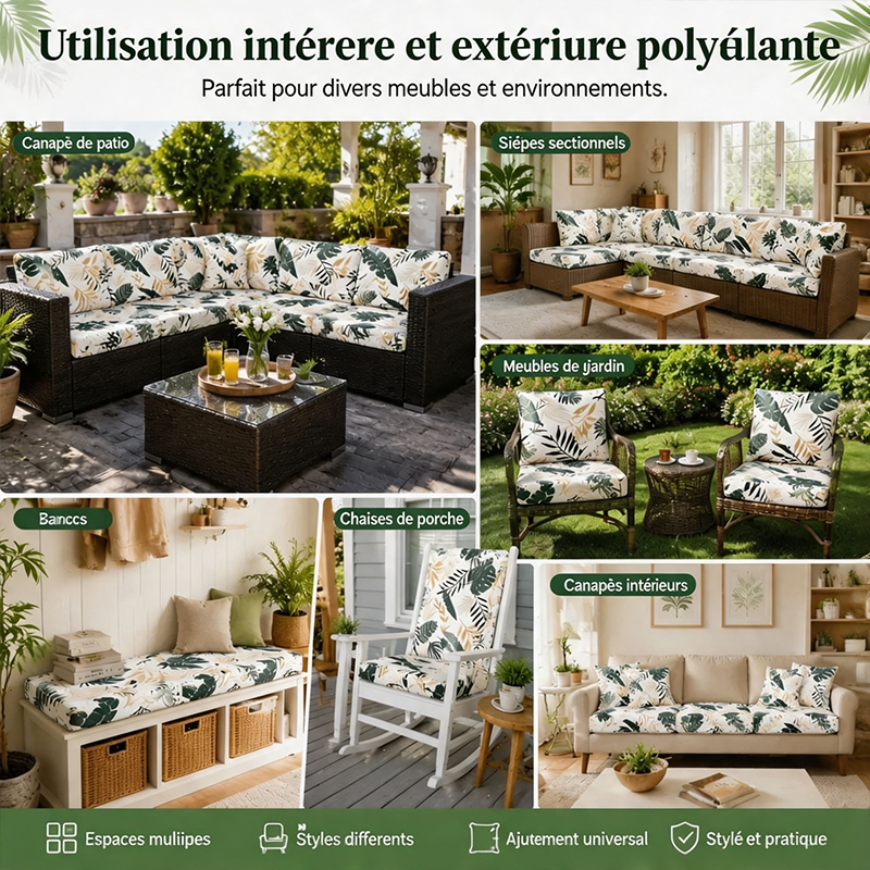 🛋️ Housses de coussin pour canapé de terrasse extérieur 🔥 LIVRAISON GRATUITE