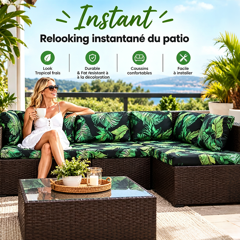 🛋️ Housses de coussin pour canapé de terrasse extérieur