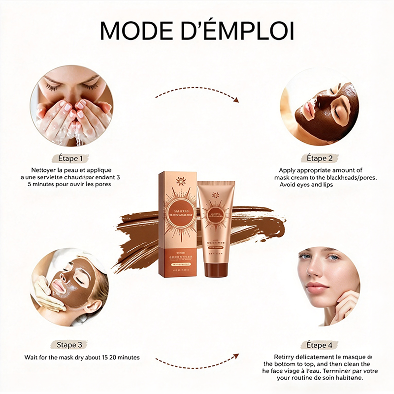 💖 2 achetés + 2 offerts – Masque visage peel-off aux plantes pour les imperfections