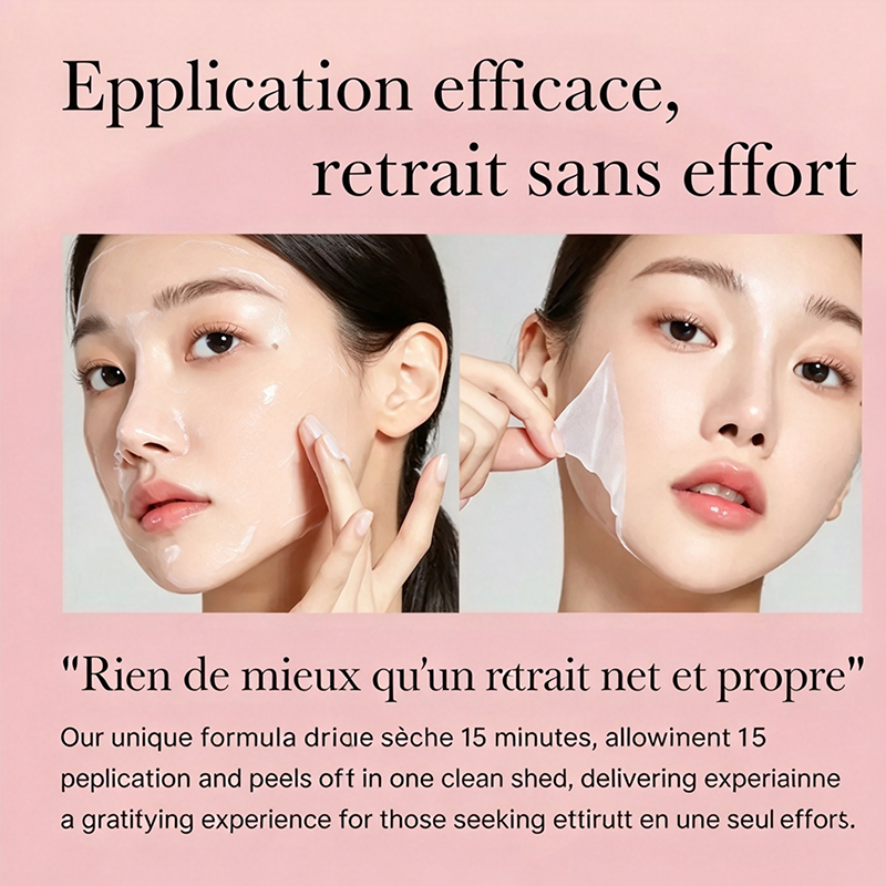 Masque visage peel-off enveloppant au collagène pour la nuit