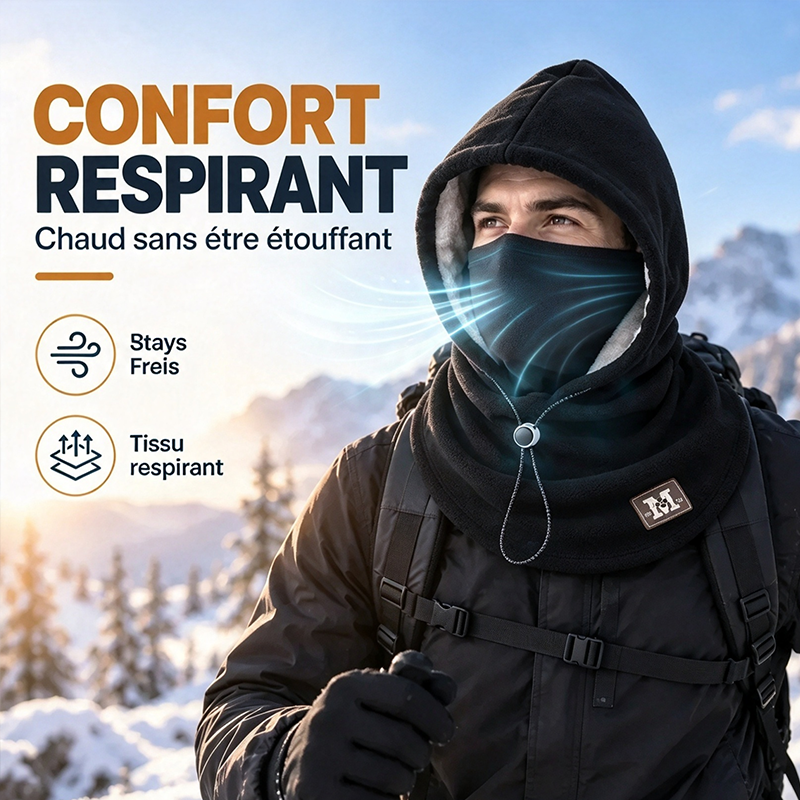 Cagoule polaire d'hiver – Chauffe-visage et cache-cou 3 en 1