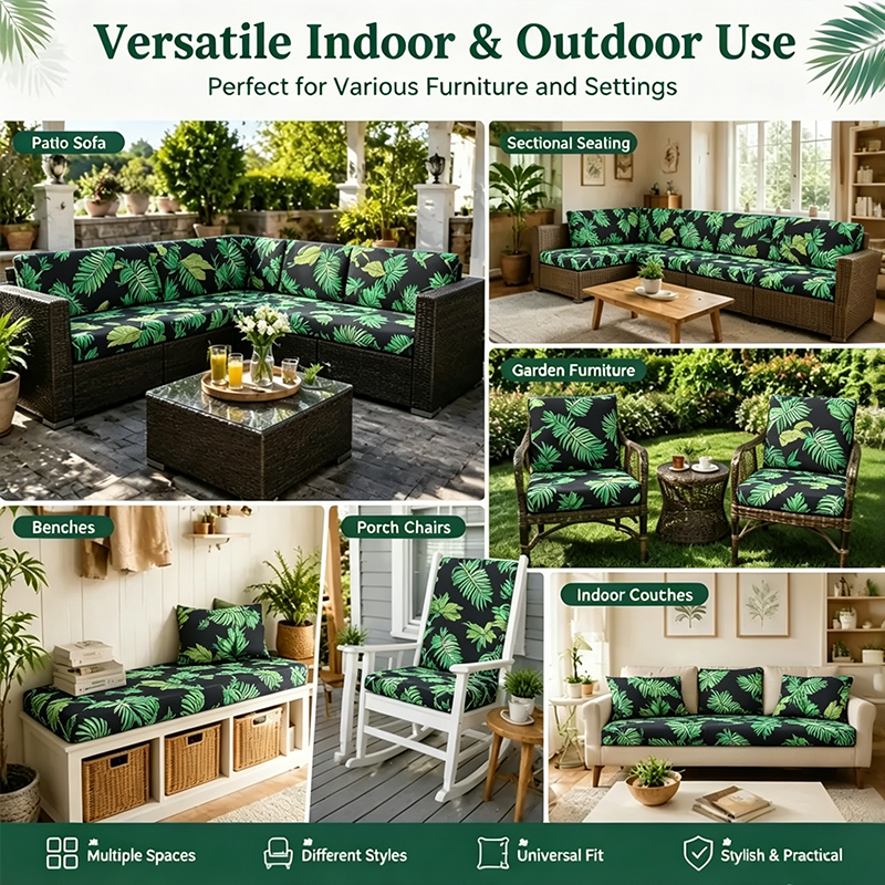 Tropical Luxe Outdoor Patio Sofa Cushion Covers