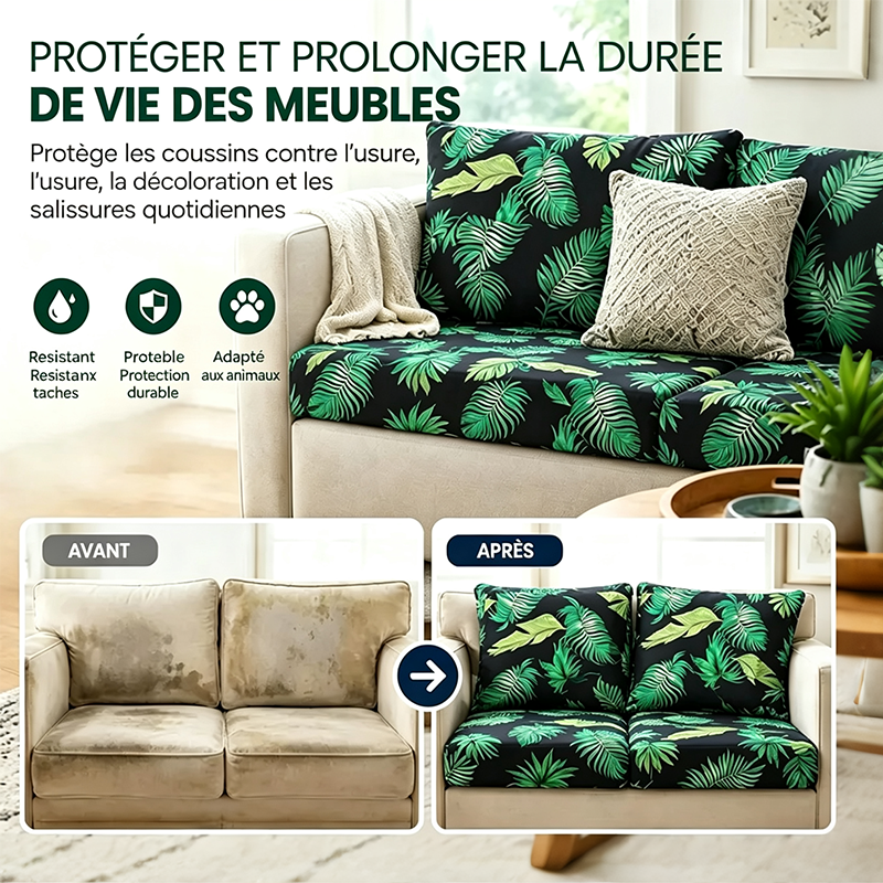 Housses de coussins pour canapé d’extérieur de patio Tropical Luxe
