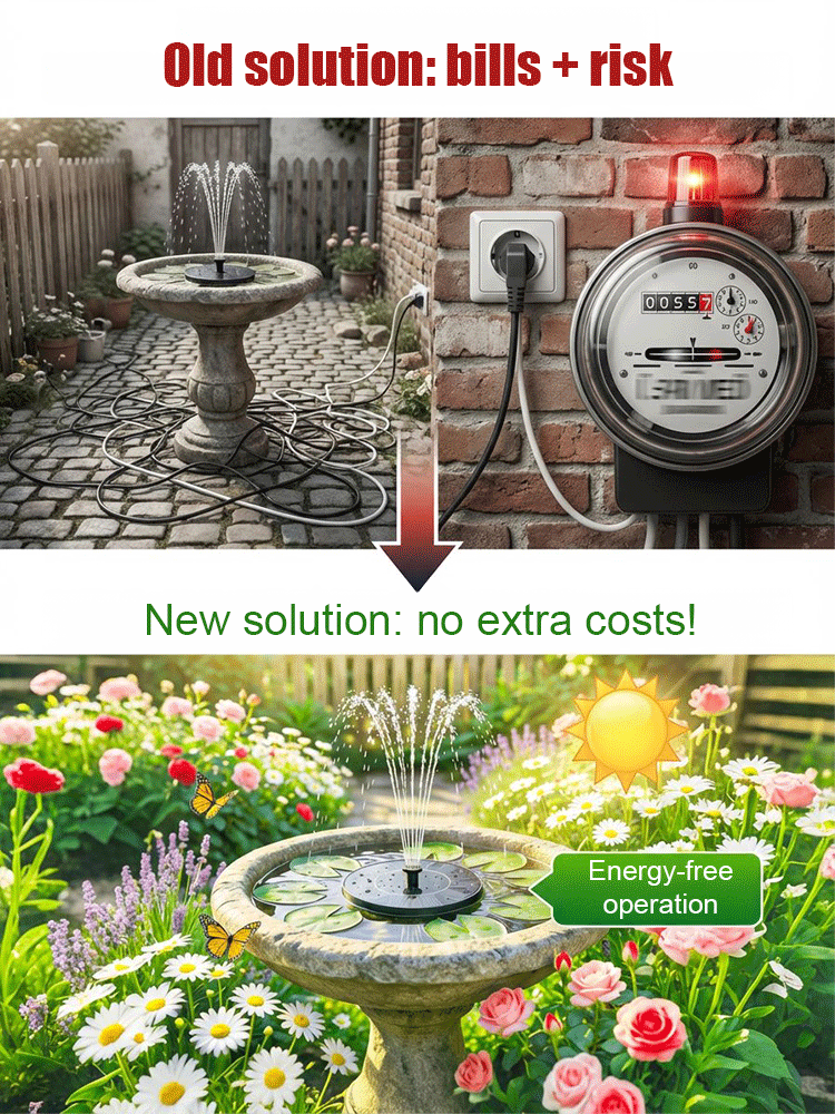Solar suspended fountain