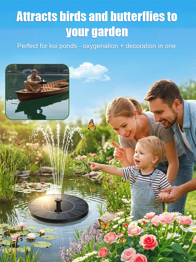 Solar suspended fountain
