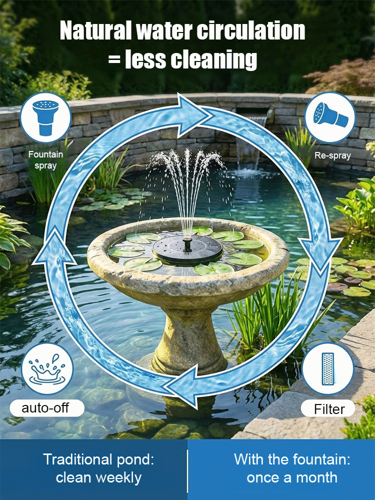 Solar suspended fountain