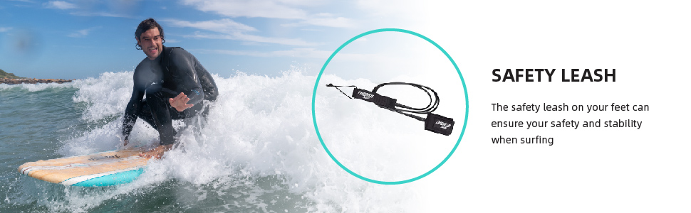 thurso surf aero surfboard leash safety safe stability feet double swivel stainless steel durable