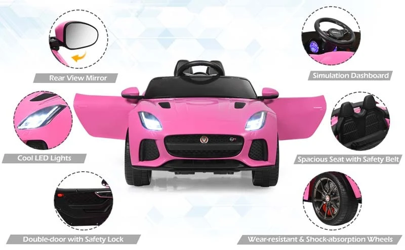 Eletriclife 12V Jaguar F-Type SVR Licensed Kids Ride On Car
