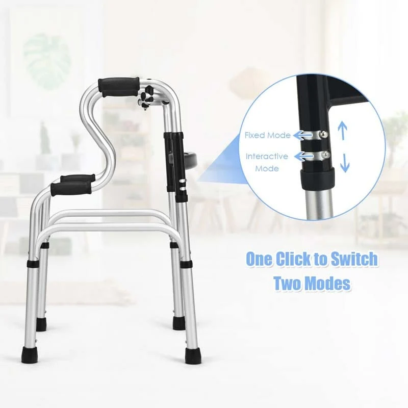 Eletriclife One-Button Folding Aluminum Walking Frame Walker