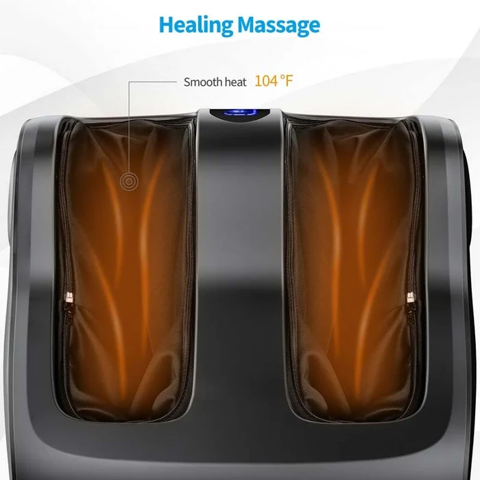 Eletriclife Heated Shiatsu Foot and Calf Massager with Compression Kneading