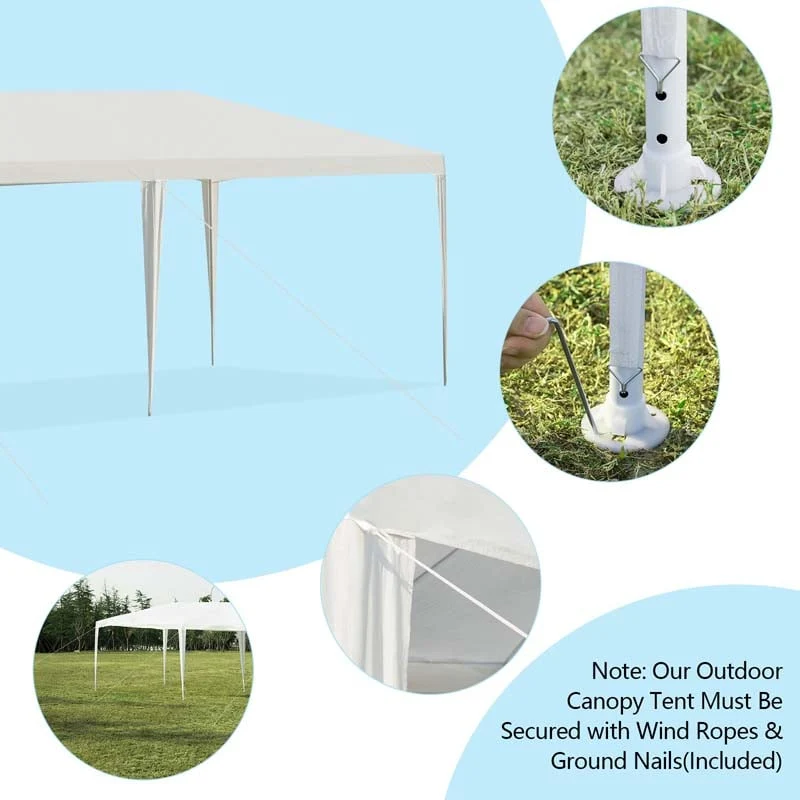Eletriclife 10 x 20 Feet 6 Sidewalls Canopy Tent with Carry Bag