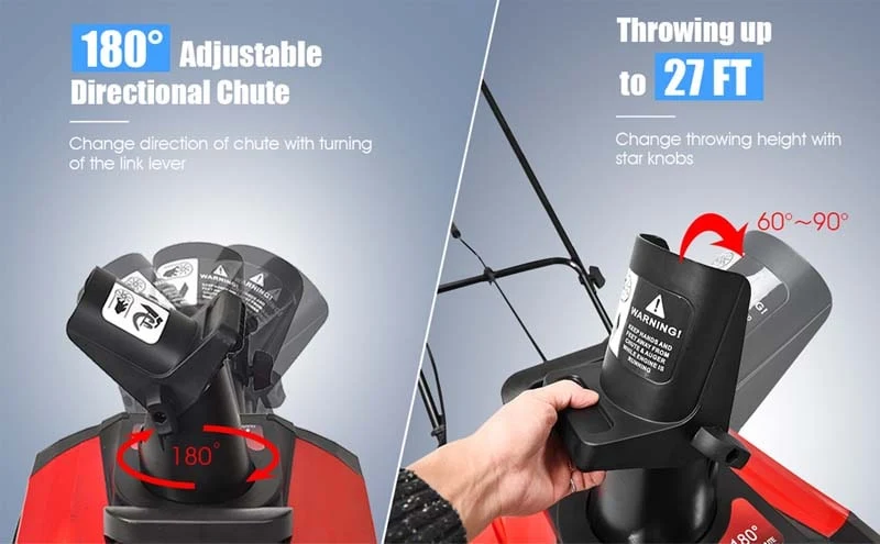 Eletriclife 18-inch 15 Amp Snow Thrower Corded Snow Blower
