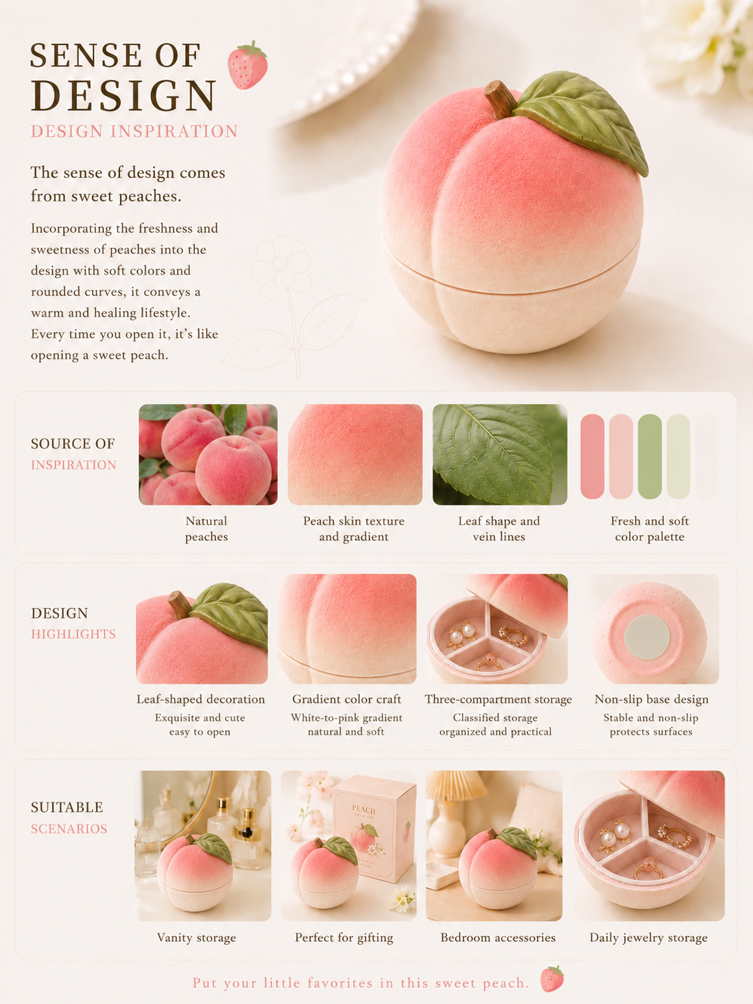 Peach Jewelry Box