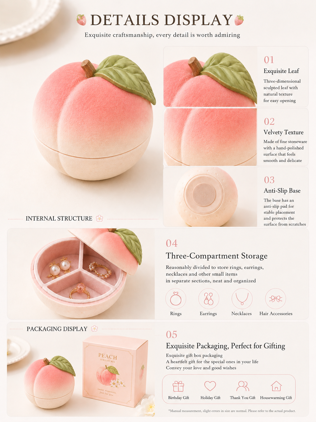 Peach Jewelry Box