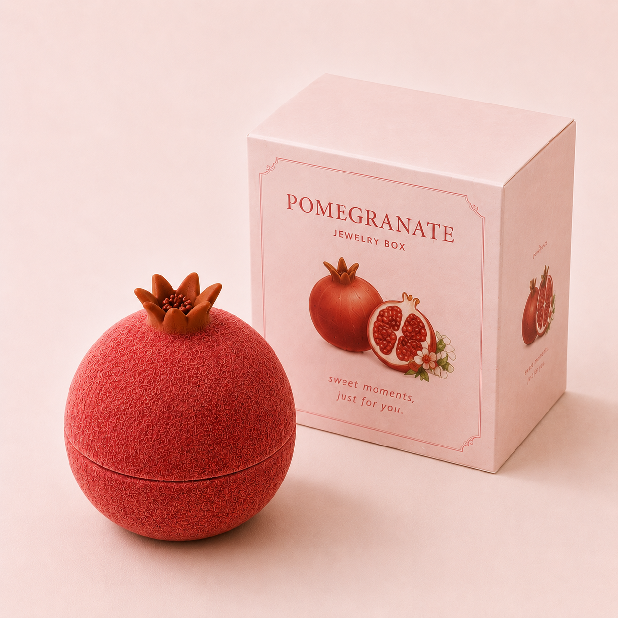 Red Pomegranate Jewelry Box