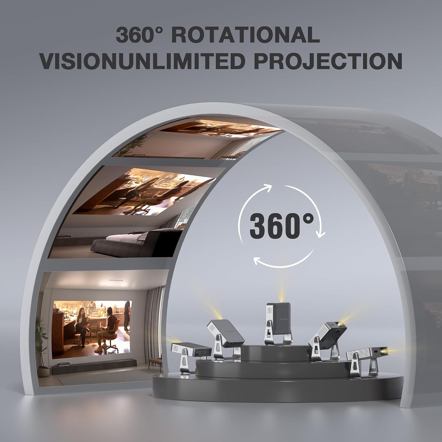 Smart Projector with WiFi and Bluetooth