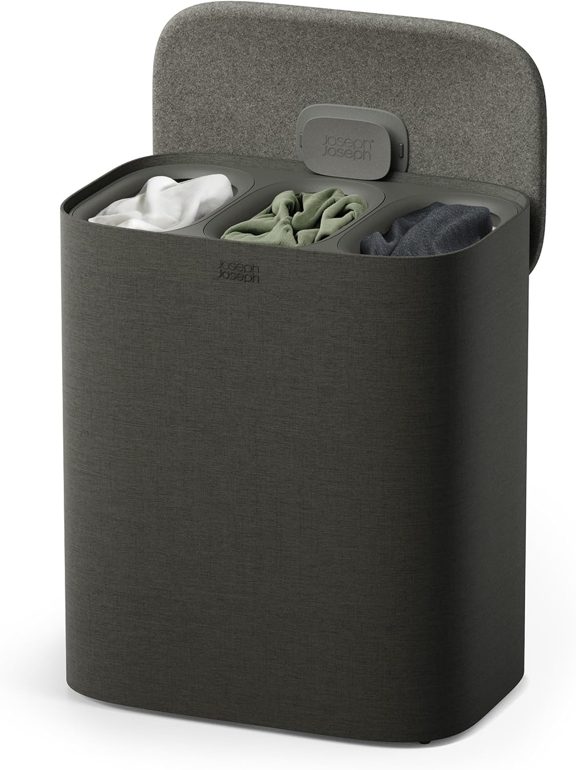 90L 3-Compartment Laundry Basket