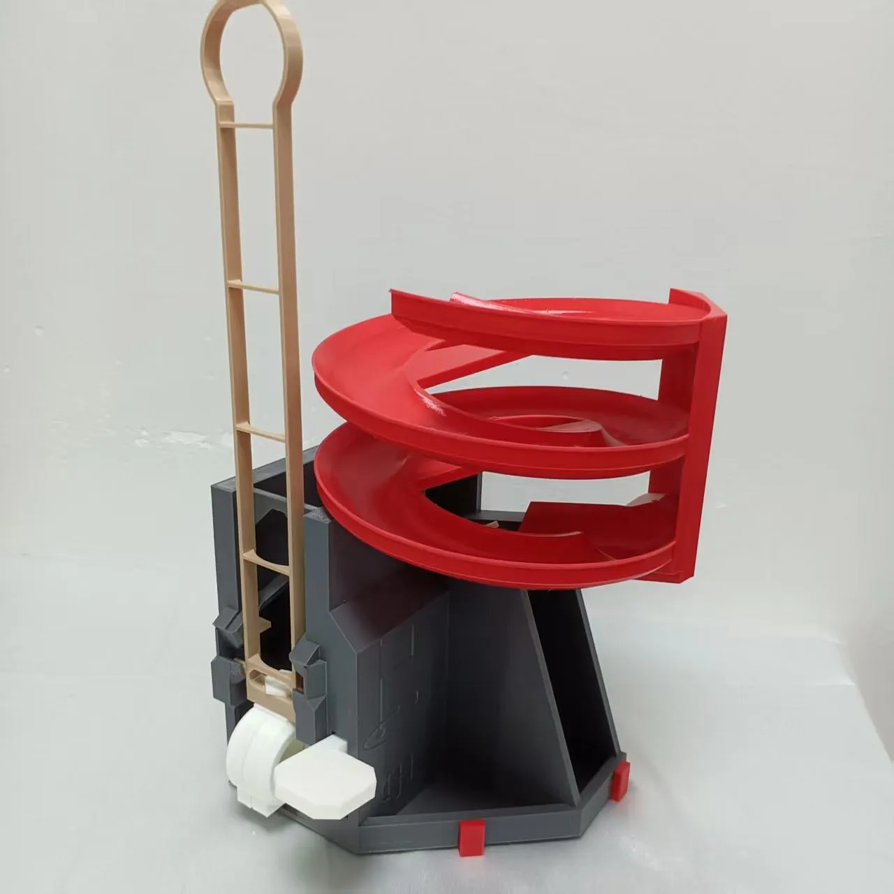 Red and charcoal golf ball dispenser color option