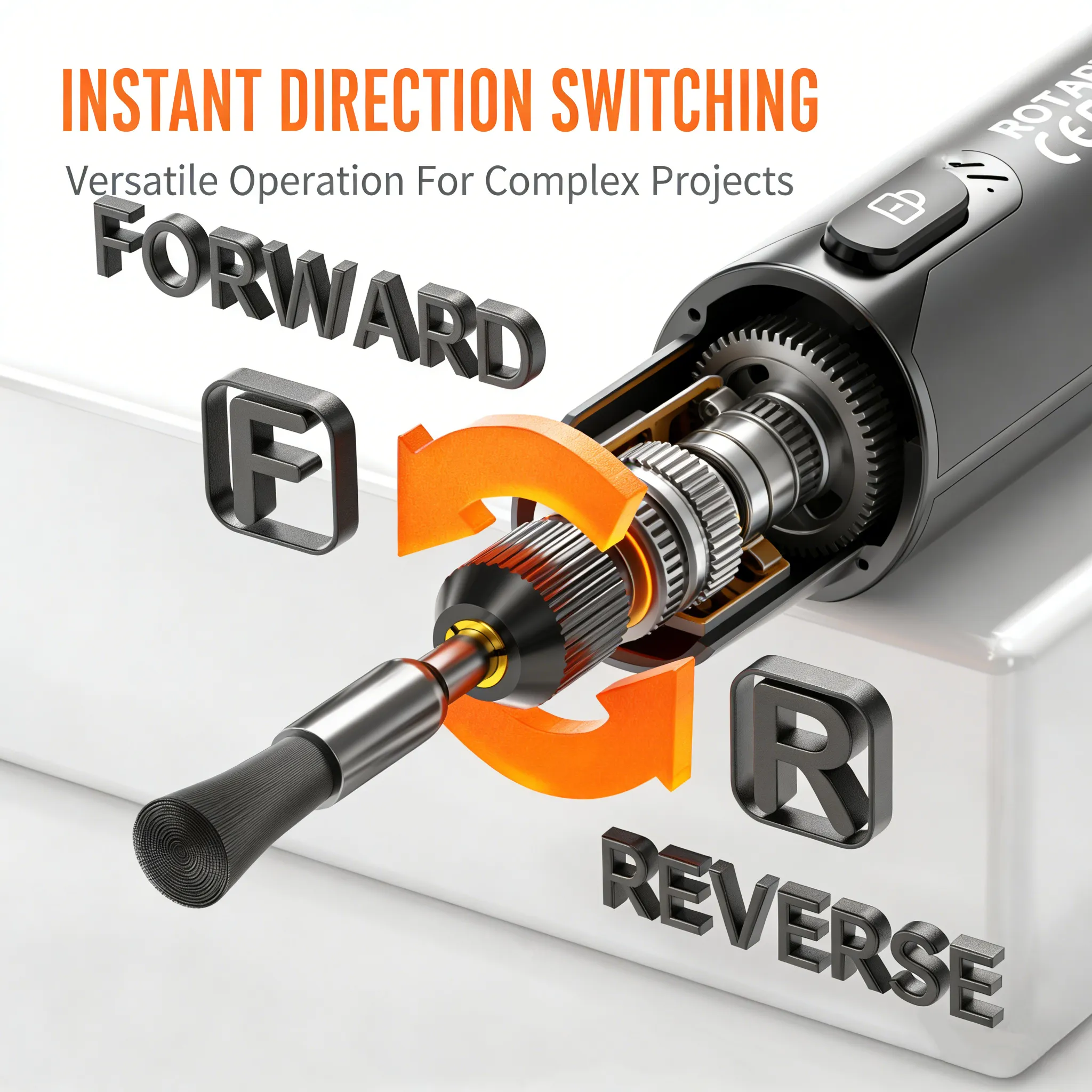 Forward and reverse rotary direction control