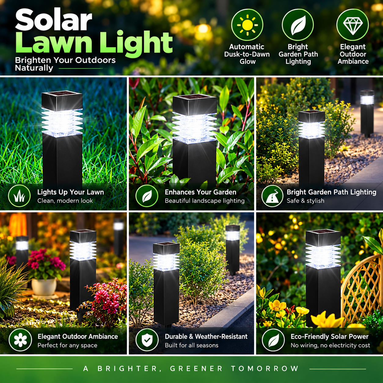 Solar Pathway Lights – Christmas Outdoor Lawn & Garden Lights