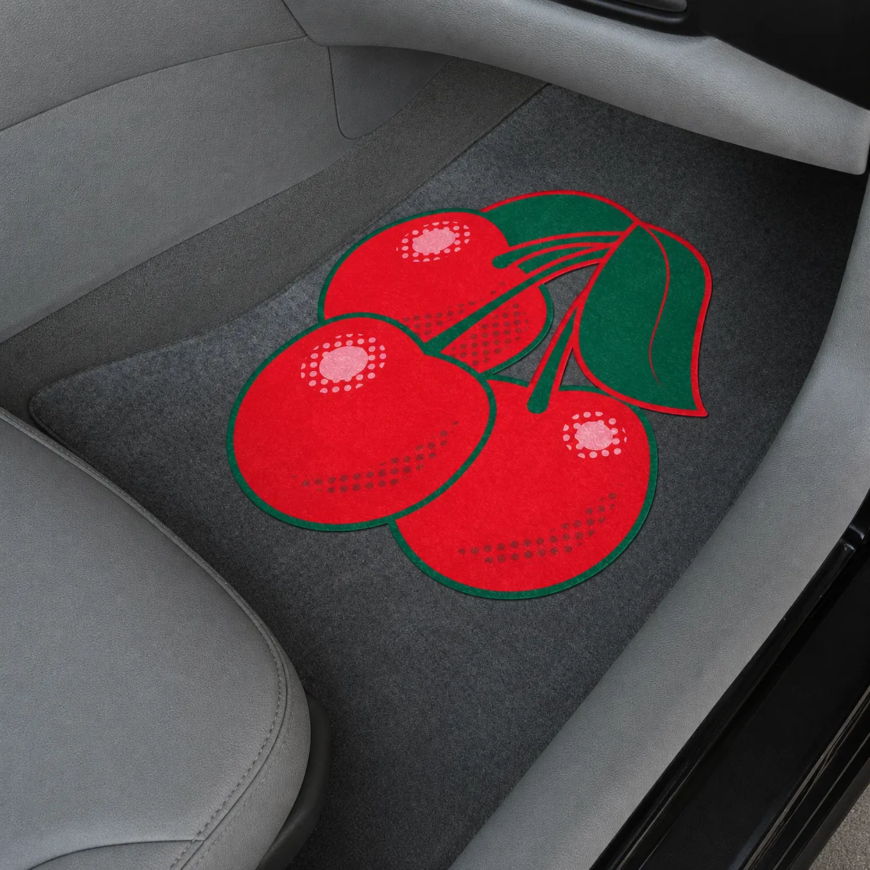 Cherry design scented car floor mat