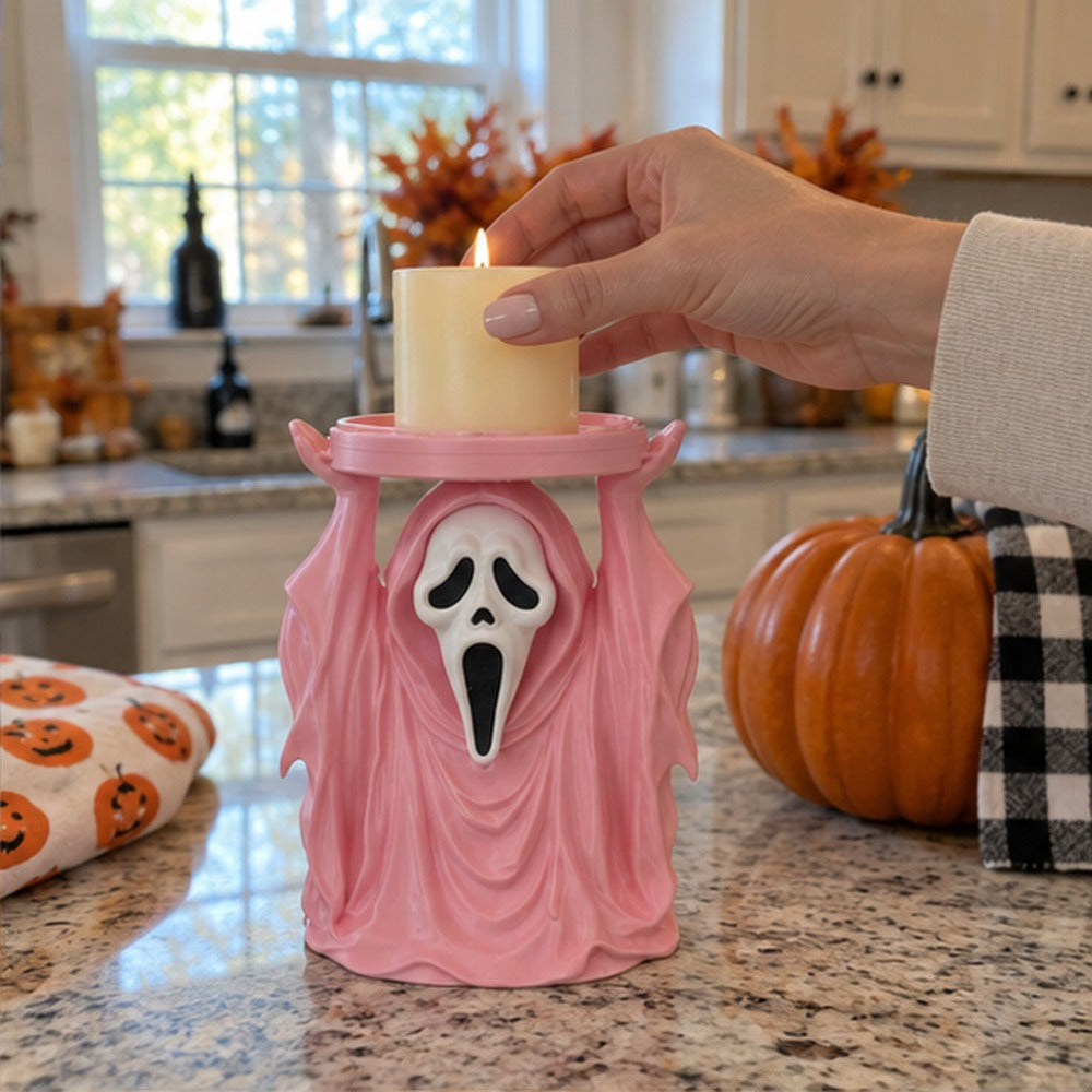 Schreiender-Geist-Kerzenhalter als Halloween-Tischdekoration – Produktabbildung