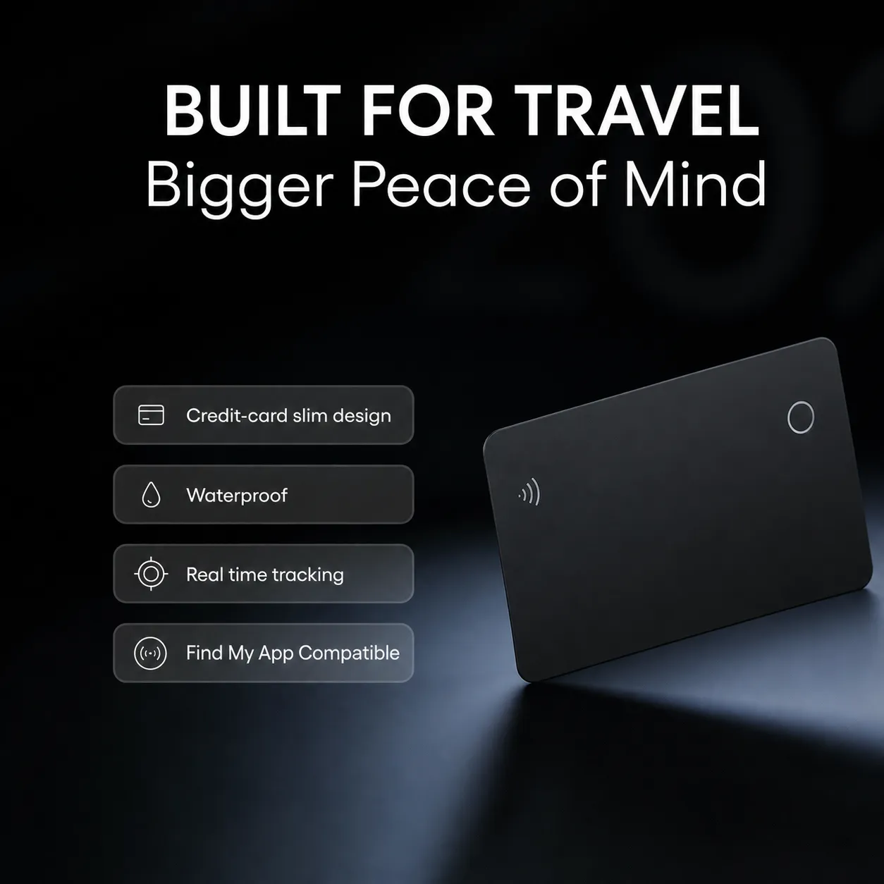 Tracking card built for travel