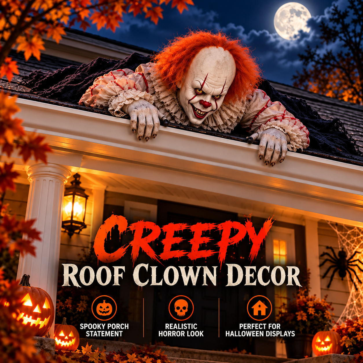 Creepy Rooftop Crawler Halloween Prop