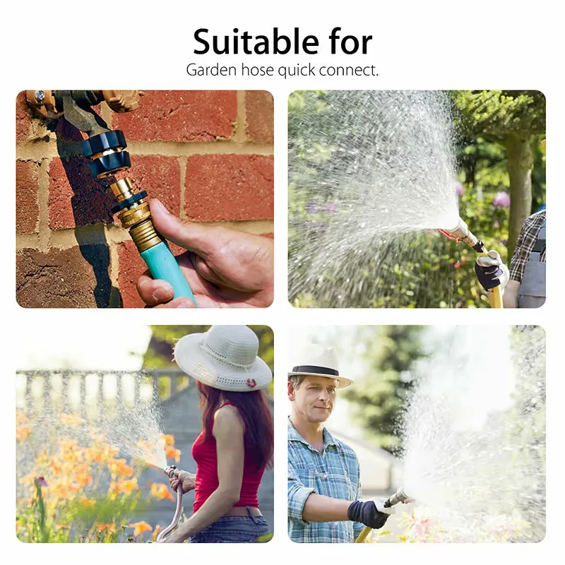 Quick connector compatible with a standard garden hose