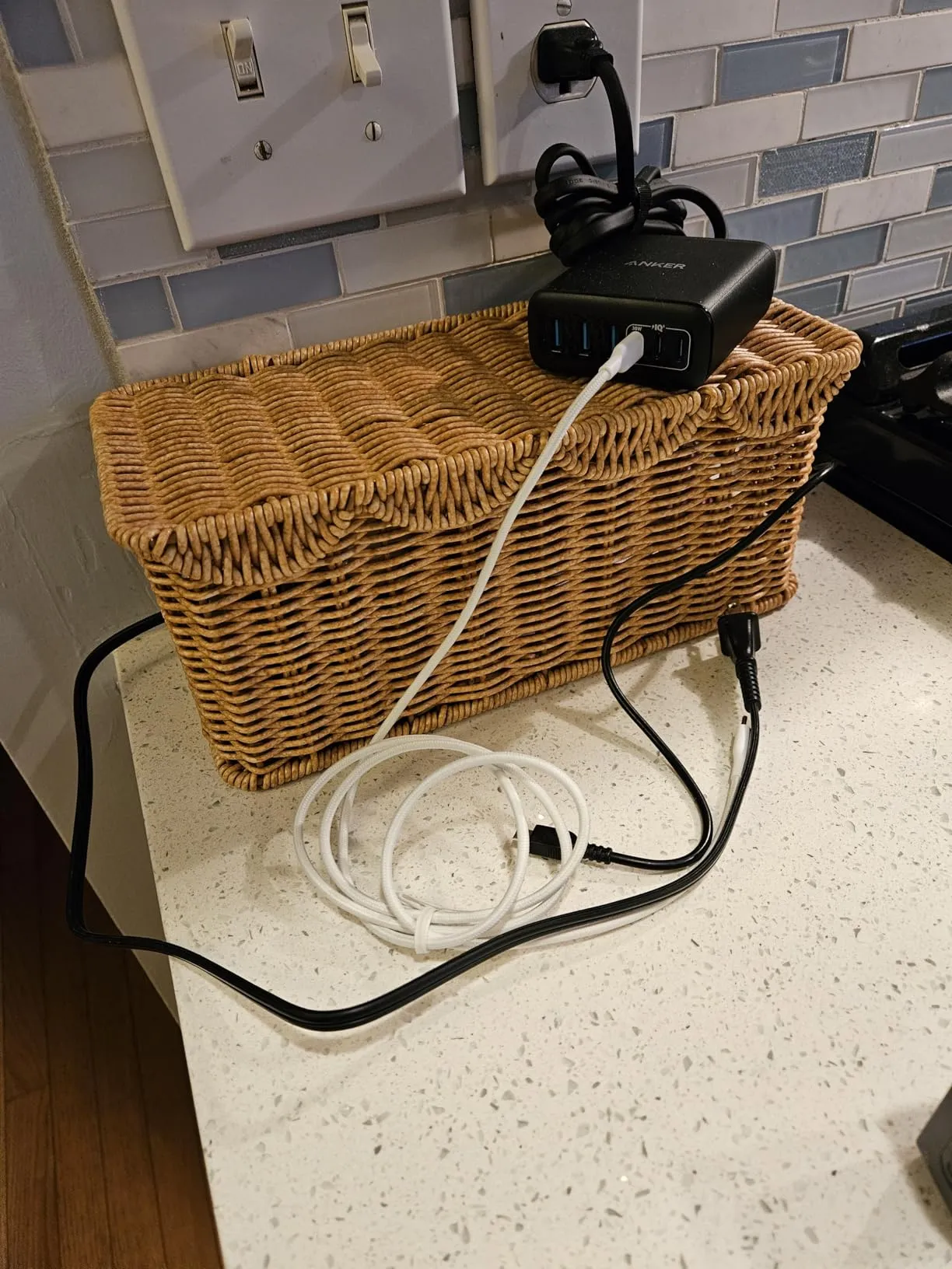 The BEST thing to hide/keep all those device cords!!
