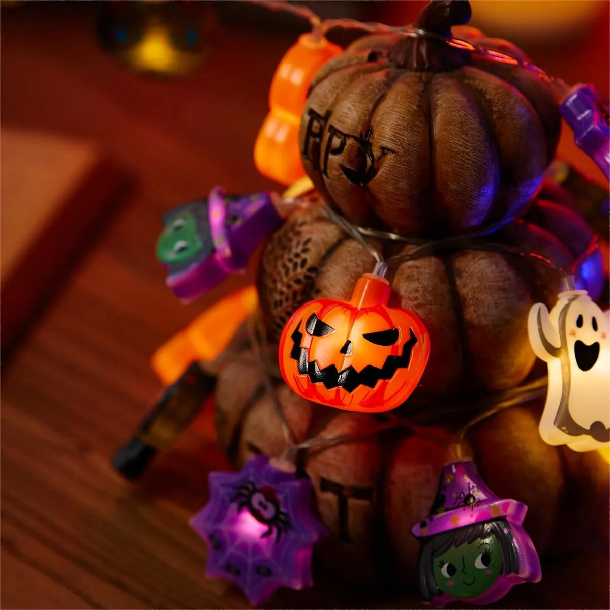 Glowing Halloween Character String Lights
