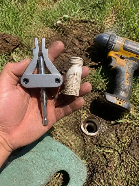 Outdoor sprinkler pipe repair result