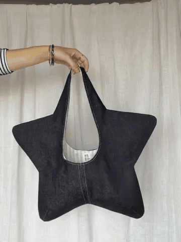 Star-shaped tote shown in multiple available finishes