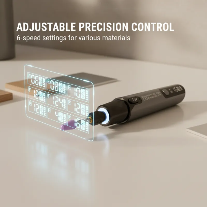 Digital display and adjustable six-speed precision control