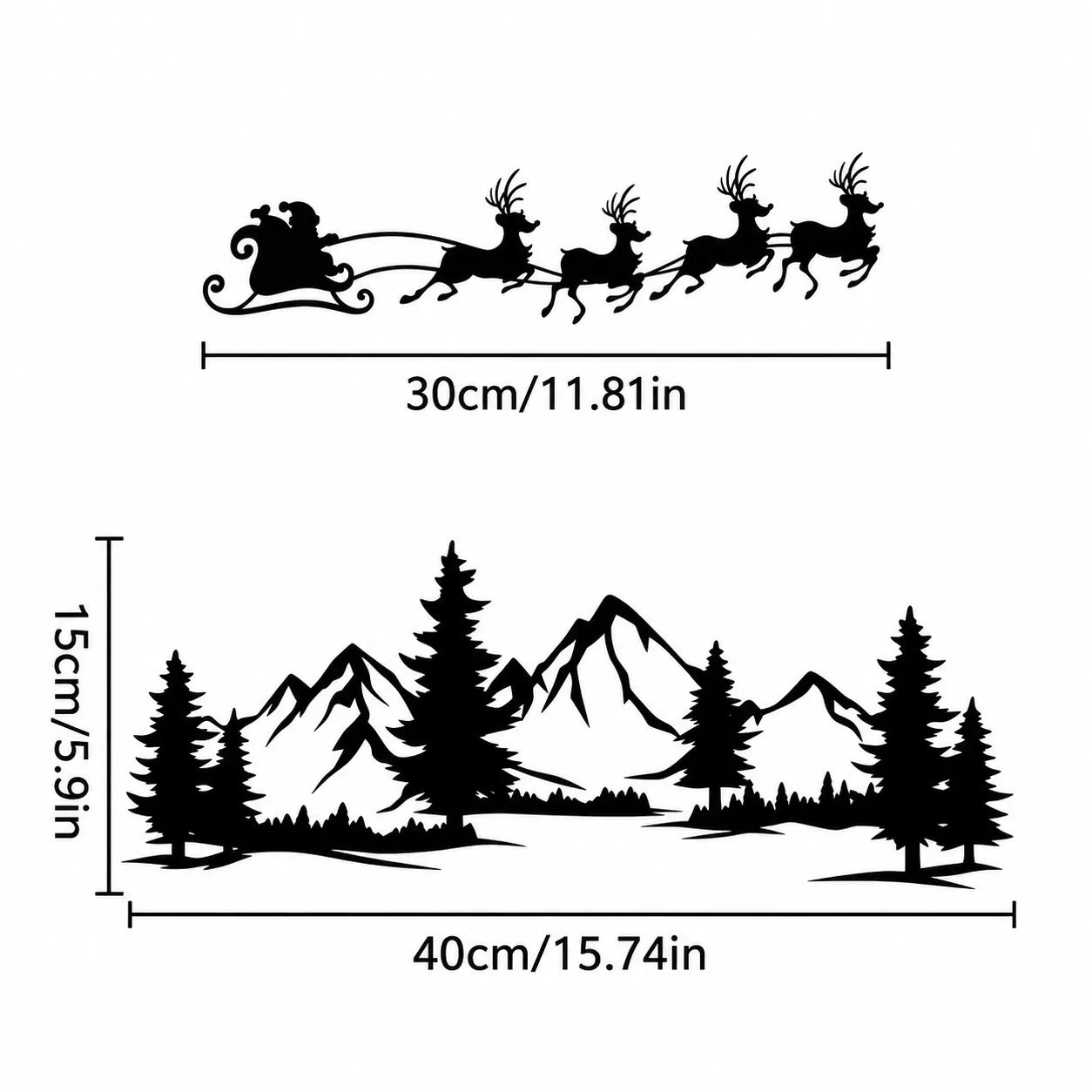 Christmas Eve Metal Wall Art Duo