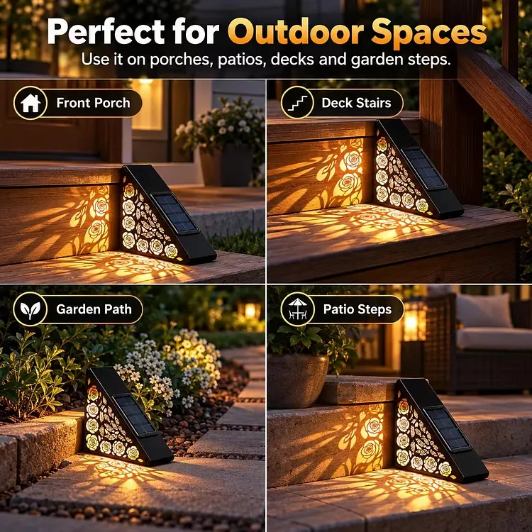 Christmas Glow Hollow-Out Solar Step Light