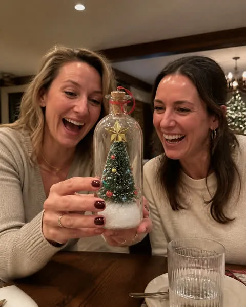 Two sisters recording a Christmas message together
