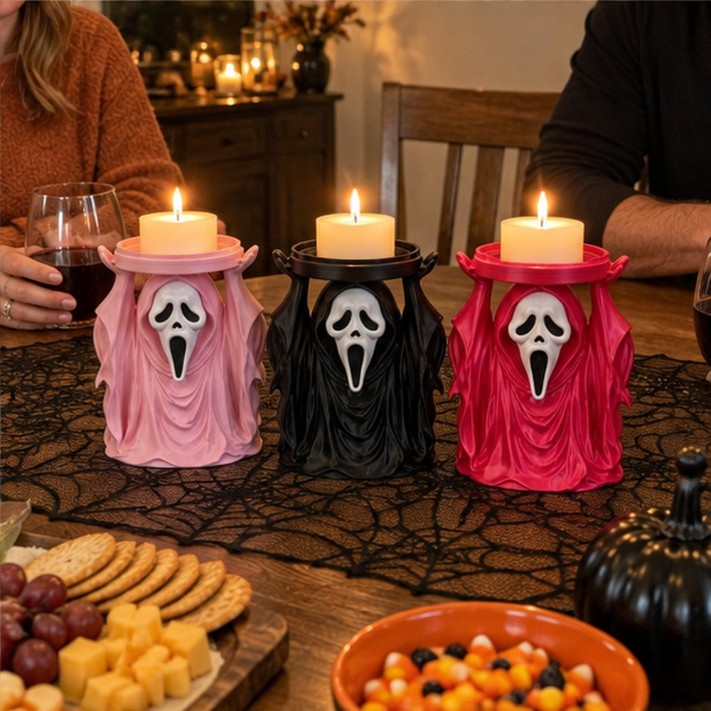 Schreiender-Geist-Kerzenhalter als Halloween-Tischdekoration – Produktabbildung