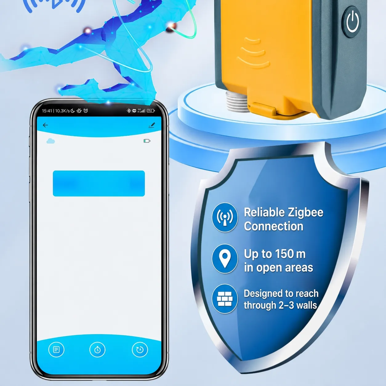 Zigbee connection range for the irrigation controller