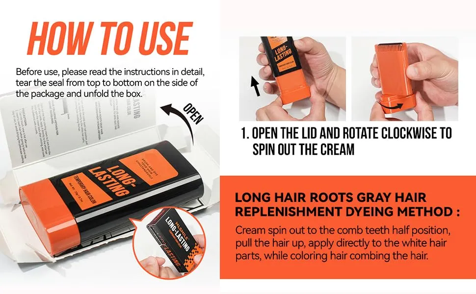 Temporary Touch up Stick Easy Wash Out Instantly Hair Color Dye Quick Cover Root Concealer Touch Up
